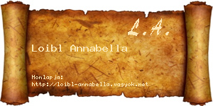 Loibl Annabella névjegykártya